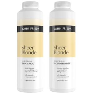 John Frieda Sheer Blonde Brightening Shampoo & Conditioner 500ml x2 John Frieda Sheer Blonde Brightening Shampoo & Conditioner 500ml x2