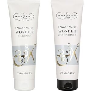Percy & Reed I Need A Hero! Wonder Shampoo & Conditioner Duo Repairs Split-Ends, Deeply Nourishes Dry & Damaged Hair, Reduces Breakage, UV Protection, Paraben-Free, Sulphate-Free, Vegan- 250ml Each Percy & Reed I Need A Hero! Wonder Shampoo & Conditioner Duo Repairs Split-Ends, Deeply Nourishes Dry & Damaged Hair, Reduces Breakage, UV Protection, Paraben-Free, Sulphate-Free, Vegan- 250ml Each