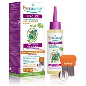 Puressentiel Head Lice Treatment Lotion & Head Lice Comb Kills 100% Head Lice in Just 10 minutes 100% Natural Formula Easy To Apply Lotion 100ml For kids & Adults Cruelty Free Puressentiel Head Lice Treatment Lotion & Head Lice Comb Kills 100% Head Lice in Just 10 minutes 100% Natural Formula Easy To Apply Lotion 100ml For kids & Adults Cruelty Free