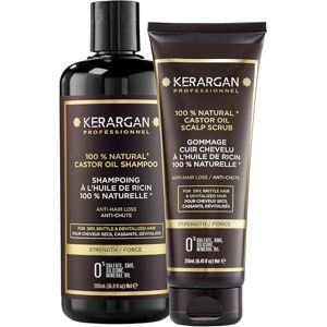 KERARGAN Anti-Hair Loss Shampoo and Scalp Scrub Duo with Castor Oil for Dry, Brittle, Lifeless Hair Purifies, Promotes Growth Sulfate-Free, Paraben-Free, Silicone-Free 500ml + 250ml KERARGAN Anti-Hair Loss Shampoo and Scalp Scrub Duo with Castor Oil for Dry, Brittle, Lifeless Hair Purifies, Promotes Growth Sulfate-Free, Paraben-Free, Silicone-Free 500ml + 250ml
