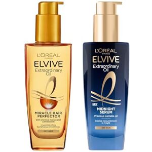 L'Oreal Paris L’Oréal Paris Elvive Extraordinary Oil Nourished Hair Treatment Set, Ultimate Day & Night Routine for Dry Hair, Bundle 2 x 100ml L'Oreal Paris L’Oréal Paris Elvive Extraordinary Oil Nourished Hair Treatment Set, Ultimate Day & Night Routine for Dry Hair, Bundle 2 x 100ml