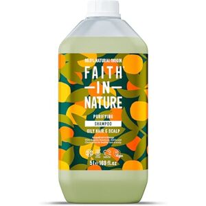 FAITH IN NATURE Natural Grapefruit & Orange Shampoo, Purifying For Oily Hair & Scalp, Vegan & Cruelty Free, No SLS, Silicones or Parabens, 5L Refill Pack FAITH IN NATURE Natural Grapefruit & Orange Shampoo, Purifying For Oily Hair & Scalp, Vegan & Cruelty Free, No SLS, Silicones or Parabens, 5L Refill Pack
