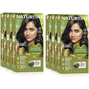 NATURTINT (SIX PACK) Permanent Hair Colour 2N Brown-Black Ammonia Free Vegan 100% Grey Coverage Long Lasting Results NATURTINT (SIX PACK) Permanent Hair Colour 2N Brown-Black Ammonia Free Vegan 100% Grey Coverage Long Lasting Results