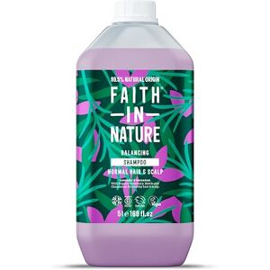 FAITH IN NATURE Natural Lavender & Geranium Shampoo, Balancing for Normal Hair & Scalp, Vegan & Cruelty Free, No SLS, Silcones or Parabens, 5L Refill Pack FAITH IN NATURE Natural Lavender & Geranium Shampoo, Balancing for Normal Hair & Scalp, Vegan & Cruelty Free, No SLS, Silcones or Parabens, 5L Refill Pack