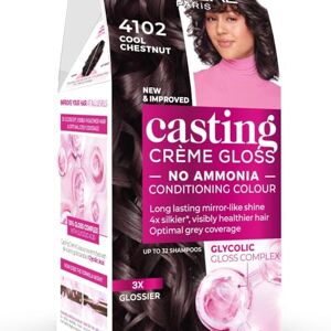 L'Oreal Paris L’Oréal Paris Ammonia Free Semi-Permanent Hair Dye, 4102 Cool Chestnut, Glossy Hair Colour, Natural Looking Finish, For up to 28 Shampoos, Casting Crème Gloss, 1 Application L'Oreal Paris L’Oréal Paris Ammonia Free Semi-Permanent Hair Dye, 4102 Cool Chestnut, Glossy Hair Colour, Natural Looking Finish, For up to 28 Shampoos, Casting Crème Gloss, 1 Application