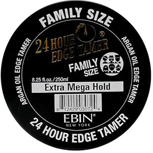 EBIN NEW YORK 24 Hour Edge Tamer, Extra Mega Hold, 8.25 Oz No Flaking, No White Residue, Shine and Smooth texture with Argan Oil and Castor Oil EBIN NEW YORK 24 Hour Edge Tamer, Extra Mega Hold, 8.25 Oz No Flaking, No White Residue, Shine and Smooth texture with Argan Oil and Castor Oil