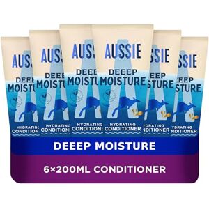 Aussie Deeep Moisture Vegan Hair Conditioner For Very Dry, Thick and Curly Hair With Avocado Oil, Jojoba Oil and Macadamia Nut Oil, 6 units x 200 ml Aussie Deeep Moisture Vegan Hair Conditioner For Very Dry, Thick and Curly Hair With Avocado Oil, Jojoba Oil and Macadamia Nut Oil, 6 units x 200 ml