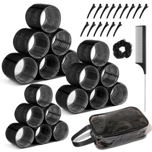 Woobroo Curler Set, 18 Pieces Curls Self-Adhesive Hair Rollers 3 Sizes 60 mm 48 mm 36 mm with 15 Clips Hold Hair Rollers for Long Medium Hair Woobroo Curler Set, 18 Pieces Curls Self-Adhesive Hair Rollers 3 Sizes 60 mm 48 mm 36 mm with 15 Clips Hold Hair Rollers for Long Medium Hair