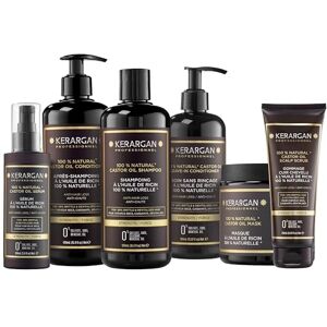 KERARGAN Complete Anti-Hair Loss Kit with Castor Oil for Dry, Brittle, Lifeless Hair Promotes Growth Sulfate-Free, Paraben-Free, Silicone-Free 3x500ml + 100ml + 350ml + 250ml KERARGAN Complete Anti-Hair Loss Kit with Castor Oil for Dry, Brittle, Lifeless Hair Promotes Growth Sulfate-Free, Paraben-Free, Silicone-Free 3x500ml + 100ml + 350ml + 250ml