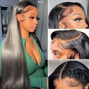 GARAXIS 26 Inch Straight Lace Front Wig Human Hair Pre-Plucked, 13x4 Lace, 150% Density, Brazilian Virgin, Natural Color GARAXIS 26 Inch Straight Lace Front Wig Human Hair Pre-Plucked, 13x4 Lace, 150% Density, Brazilian Virgin, Natural Color