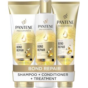 Pantene Molecular Bond Repair Shampoo + Conditioner + Deep Conditioning Hair Treatment with Biotin. For Extremely Dry Damaged Hair. Hair is Visibly Healthier, Strengthened & Repaired Pantene Molecular Bond Repair Shampoo + Conditioner + Deep Conditioning Hair Treatment with Biotin. For Extremely Dry Damaged Hair. Hair is Visibly Healthier, Strengthened & Repaired