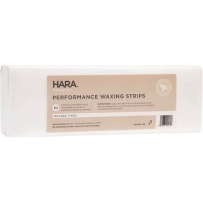 HARA Professional Performance Waxing Strips 100 Pack Strong Non-Woven Paper Strips for Hair Removal Suitable for Warm Wax & Crème Wax Salon Quality Results HARA Professional Performance Waxing Strips 100 Pack Strong Non-Woven Paper Strips for Hair Removal Suitable for Warm Wax & Crème Wax Salon Quality Results