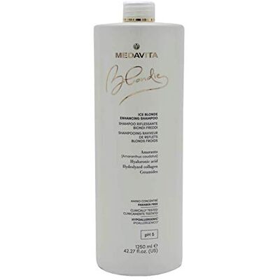 Medavita 1250.0 milliliters Liquid SHAMPOO for Color Treated Unisex Hair, Blondie Ice Blonde Enhancing Shampoo, Repairs Damaged Hair, 1 l (Pack of 1) Medavita 1250.0 milliliters Liquid SHAMPOO for Color Treated Unisex Hair, Blondie Ice Blonde Enhancing Shampoo, Repairs Damaged Hair, 1 l (Pack of 1)