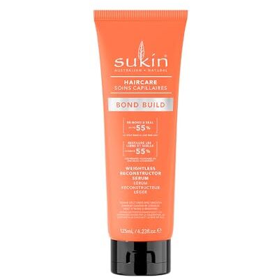 Sukin Bond Build Weightless Repair Reconstructor Hair Serum Paraben Free, Natural Hair Care Repair Split Ends and Smooth Damage Caused by Colour, Heat and More 125 ml Sukin Bond Build Weightless Repair Reconstructor Hair Serum Paraben Free, Natural Hair Care Repair Split Ends and Smooth Damage Caused by Colour, Heat and More 125 ml