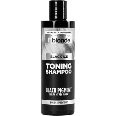 Jerome Russell Bblonde BLACK ICE Toning SHAMPOO Neutralises Yellow & Orange Tones for Icy Silver Blonde Finish Nourishing Formula with Soy, Rice Proteins & Jojoba Oil Sulphate-Free 250ml Jerome Russell Bblonde BLACK ICE Toning SHAMPOO Neutralises Yellow & Orange Tones for Icy Silver Blonde Finish Nourishing Formula with Soy, Rice Proteins & Jojoba Oil Sulphate-Free 250ml