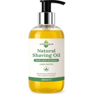 Aromabar Natural Shaving Oil: Unscented 250ml Aromabar Natural Shaving Oil: Unscented 250ml