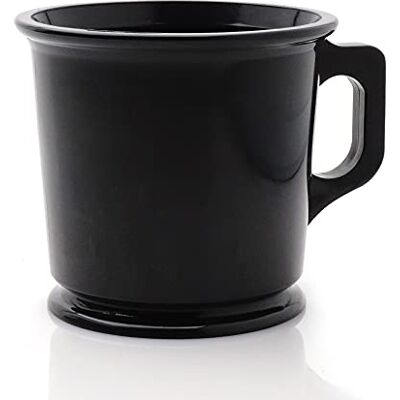 Haryali London Shaving Mug Black Shaving Mug for all gender Heavy Bottom Mug for Shaving Soap Vintage Style Shaving Mug Knob Handle Design Impact resistant plastic Shaving Set Accessory Haryali London Shaving Mug Black Shaving Mug for all gender Heavy Bottom Mug for Shaving Soap Vintage Style Shaving Mug Knob Handle Design Impact resistant plastic Shaving Set Accessory