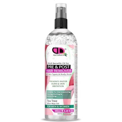 DD teck Tea Tree Pre & Post Hair Removal Oil Professional Conditioning Blend for Shaving, Waxing & Dermaplaning – Hydrated Glow, (250ml Spray) DD teck Tea Tree Pre & Post Hair Removal Oil Professional Conditioning Blend for Shaving, Waxing & Dermaplaning – Hydrated Glow, (250ml Spray)