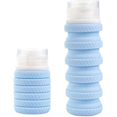 Elnwnnkc Space Saving Foldable Bottle Leakproof Cap Containers for Liquid Shampoo Lotion Conditioner Cosmetic Bottle Elnwnnkc Space Saving Foldable Bottle Leakproof Cap Containers for Liquid Shampoo Lotion Conditioner Cosmetic Bottle