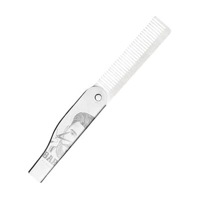 Xjdzineq Foldable Stainless Steel Hair Comb Beard for Men with Travel and Metal Construction Pocket Sized Beard Shaping for Men Xjdzineq Foldable Stainless Steel Hair Comb Beard for Men with Travel and Metal Construction Pocket Sized Beard Shaping for Men