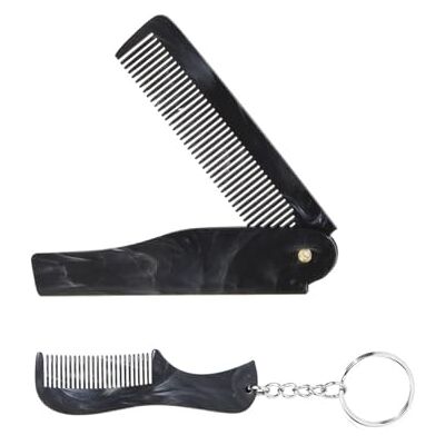 WRWIZDR Compact Beard Grooming Comb Set, 2 Pieces, Home or Travel Use 2 Pieces Compact Beard Grooming Set, Gentle Detangler, Easy to Carry in Pocket, Business Travel WRWIZDR Compact Beard Grooming Comb Set, 2 Pieces, Home or Travel Use 2 Pieces Compact Beard Grooming Set, Gentle Detangler, Easy to Carry in Pocket, Business Travel