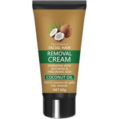 Generic Coconut Oil Hair Removal Cream, Facial Hair Removal Cream with Coconut Oil & Plant Extracts, Painless, for Underarm, Arm, Back, Chest, Legs Generic Coconut Oil Hair Removal Cream, Facial Hair Removal Cream with Coconut Oil & Plant Extracts, Painless, for Underarm, Arm, Back, Chest, Legs