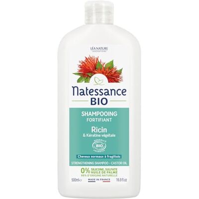 Natessance Straightening Organic Castor Oil and Vegetable Keratine Shampoo 500ml Natessance Straightening Organic Castor Oil and Vegetable Keratine Shampoo 500ml