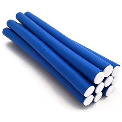 La Rosa NIKO 10 Pcs 14mm Short Flexible Rods Foam Rollers Flexible Rollers Lightweight Flexible Curlers for Curls and Waves Hair Salon Hairdressing Tool Blue (14mm) La Rosa NIKO 10 Pcs 14mm Short Flexible Rods Foam Rollers Flexible Rollers Lightweight Flexible Curlers for Curls and Waves Hair Salon Hairdressing Tool Blue (14mm)