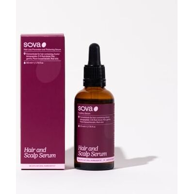 SOVA Anti-Hair Loss Serum – Hair Growth & Density Support – DHT Blocker with Capixyl™, AnaGain™ & Gluadin® – Scalp Serum for Women – Thicker, Fuller, Stronger Hair – 50 ml SOVA Anti-Hair Loss Serum – Hair Growth & Density Support – DHT Blocker with Capixyl™, AnaGain™ & Gluadin® – Scalp Serum for Women – Thicker, Fuller, Stronger Hair – 50 ml