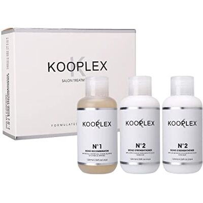 Kooswalla Kooplex Salon Bonding Treatment Kit for Bleaching and Colouring & Keratin Protection for All Hair Types, No1 (120ml) & No2 (240ml) Kooswalla Kooplex Salon Bonding Treatment Kit for Bleaching and Colouring & Keratin Protection for All Hair Types, No1 (120ml) & No2 (240ml)