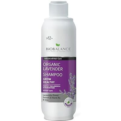 BIOBALANCE back to nature BioBalance Organic Lavender Shampoo 330ml Strengthening & Volumising Brightening Shampoo Dull Hair Anti Dandruff Sulphate Free BIOBALANCE back to nature BioBalance Organic Lavender Shampoo 330ml Strengthening & Volumising Brightening Shampoo Dull Hair Anti Dandruff Sulphate Free
