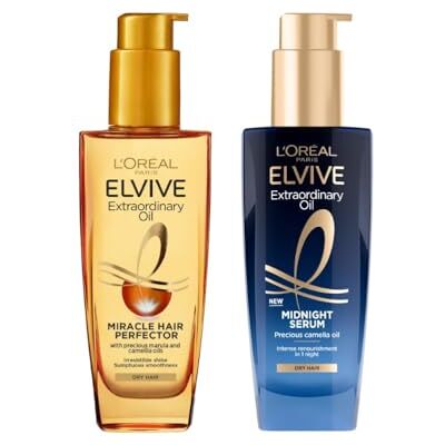 L'Oreal Paris L’Oréal Paris Elvive Extraordinary Oil Nourished Hair Treatment Set, Ultimate Day & Night Routine for Dry Hair, Bundle 2 x 100ml L'Oreal Paris L’Oréal Paris Elvive Extraordinary Oil Nourished Hair Treatment Set, Ultimate Day & Night Routine for Dry Hair, Bundle 2 x 100ml