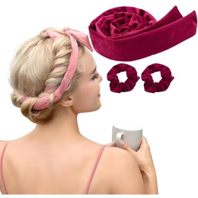 CALMUDHON Heatless Curling Headband No Heat Hair Curler Overnight Lazy Hair Rollers Set for Long Hair Waves G CALMUDHON Heatless Curling Headband No Heat Hair Curler Overnight Lazy Hair Rollers Set for Long Hair Waves G