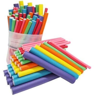 Dilara Premium Papilotten Hair Rollers 42 Pieces for Gentle and Natural Curls! Suitable for Large and Small Curls Overnight, Flexi Rod, Multi-Colour Dilara Premium Papilotten Hair Rollers 42 Pieces for Gentle and Natural Curls! Suitable for Large and Small Curls Overnight, Flexi Rod, Multi-Colour
