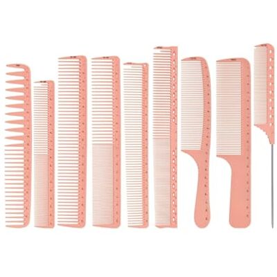 EWUHYFP Hair Comb 9PC Barber Hairdressing Combs Graduated Multifunction Hair Detangler Comb Haircare Hairstyling Makeup Stylist Set EWUHYFP Hair Comb 9PC Barber Hairdressing Combs Graduated Multifunction Hair Detangler Comb Haircare Hairstyling Makeup Stylist Set
