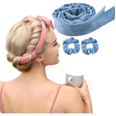 CALMUDHON Heatless Curling Headband No Heat Hair Curler Overnight Lazy Hair Rollers Set for Long Hair Waves H CALMUDHON Heatless Curling Headband No Heat Hair Curler Overnight Lazy Hair Rollers Set for Long Hair Waves H