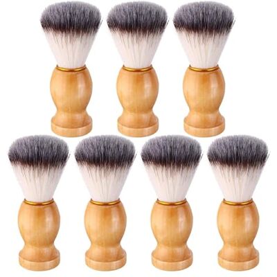 Tuidzljd Men Shaving Brush Wood Handle, Salon Tools Hand Crafted Shaving Brush Hair Brush 7Pcs Tuidzljd Men Shaving Brush Wood Handle, Salon Tools Hand Crafted Shaving Brush Hair Brush 7Pcs