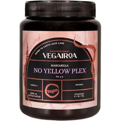 VEGAIROA . No Yellow Plex Mask Neutralises Yellow and Orange Tones Deep Moisturising Purple Pigment For Bleached Blondes Paraben Free Content 1000g VEGAIROA . No Yellow Plex Mask Neutralises Yellow and Orange Tones Deep Moisturising Purple Pigment For Bleached Blondes Paraben Free Content 1000g