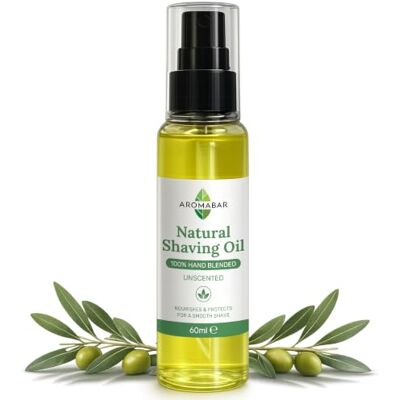 Aromabar Natural Shaving Oil: Unscented 60ml Aromabar Natural Shaving Oil: Unscented 60ml