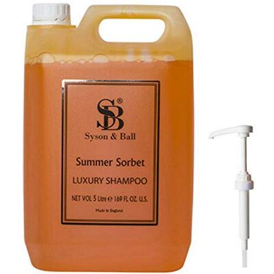We Can Source It Ltd – Summer Sorbet Fragrance Liquid Shampoo with Pelican Pump – Ideal for All Hair Types Daily Use in Homes Salons and Workplaces – Smooth Application and Fresh Scent 5 Litre We Can Source It Ltd – Summer Sorbet Fragrance Liquid Shampoo with Pelican Pump – Ideal for All Hair Types Daily Use in Homes Salons and Workplaces – Smooth Application and Fresh Scent 5 Litre