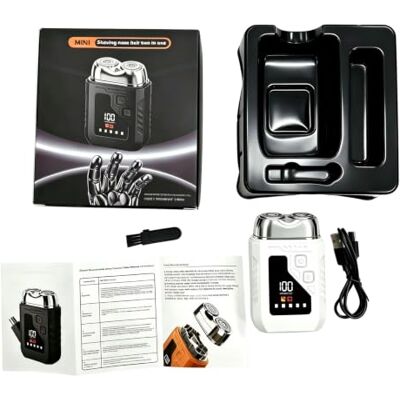 MLOEVF Electric Grooming Tool with Paired Floating Cutting Heads, White MLOEVF Electric Grooming Tool with Paired Floating Cutting Heads, White