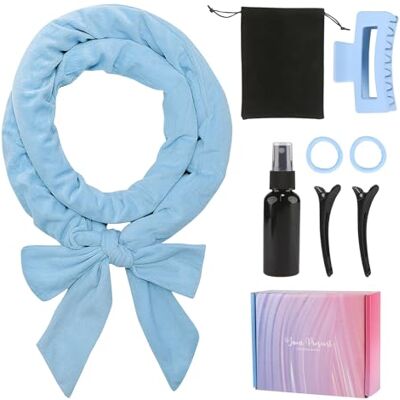 Admygo Heatless Curling Set, 8 PCS Hair Curler Heatless Curl Set for Long and Short hair, Soft Velour Heatless Hair Curler, Overnight Curls Includes clip, Headband, Spray Bottle and Hair Clip, Blue Admygo Heatless Curling Set, 8 PCS Hair Curler Heatless Curl Set for Long and Short hair, Soft Velour Heatless Hair Curler, Overnight Curls Includes clip, Headband, Spray Bottle and Hair Clip, Blue