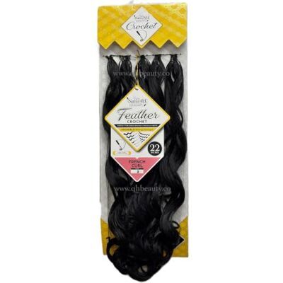NaturALL Pure Feather Crochet Hair, French Curl, 22 Inches colour 2 Invisible String Design, Boho & Miracle Knots, Anti-Tangle Finish, Curling Iron Safe, Ultra-Lightweight Feel NaturALL Pure Feather Crochet Hair, French Curl, 22 Inches colour 2 Invisible String Design, Boho & Miracle Knots, Anti-Tangle Finish, Curling Iron Safe, Ultra-Lightweight Feel