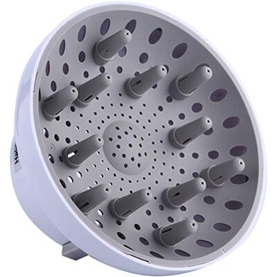 Hairizone Universal Diffuser for Hair Dryers with Nozzle D=1.7"-2.6" (4.3 to 6.6 cm) for Curly or Wavy Hair Styling, Dry and Gain Maximum Volume Without Frizz, White Hairizone Universal Diffuser for Hair Dryers with Nozzle D=1.7"-2.6" (4.3 to 6.6 cm) for Curly or Wavy Hair Styling, Dry and Gain Maximum Volume Without Frizz, White