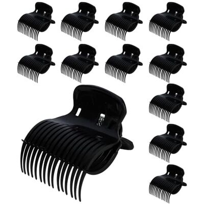 Twinice Pack of 12 Plastic Heat Clips for Black Curlers Twinice Pack of 12 Plastic Heat Clips for Black Curlers