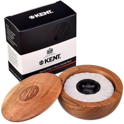 KENT SB6 Dark Wood Shaving Bowl with soap KENT SB6 Dark Wood Shaving Bowl with soap