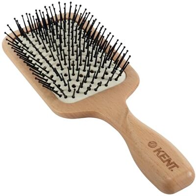 KENT Brushes Pure Flow Hairbrush, Large Vented Fine Quill Paddle Brush LPF2, Suitable For ALL Hair Types, Perfect For Detangling & Straightening, Wooden Paddle Brush KENT Brushes Pure Flow Hairbrush, Large Vented Fine Quill Paddle Brush LPF2, Suitable For ALL Hair Types, Perfect For Detangling & Straightening, Wooden Paddle Brush