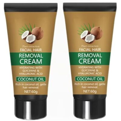 Generic Coconut Oil Hair Removal Cream, Facial Hair Removal Cream with Coconut Oil & Plant Extracts, Painless, for Underarm, Arm, Back, Chest, Legs Generic Coconut Oil Hair Removal Cream, Facial Hair Removal Cream with Coconut Oil & Plant Extracts, Painless, for Underarm, Arm, Back, Chest, Legs
