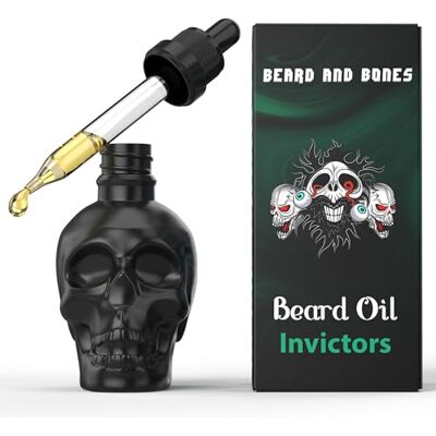 Beard and Bones Beard & Bones 60ml Beard Oil for Men Nut Free Glass Skull (Invictors) Beard and Bones Beard & Bones 60ml Beard Oil for Men Nut Free Glass Skull (Invictors)