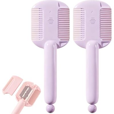 MIXIYI Portable Dual-Use Hair Trimming Comb, Hair Cutting Split Ends Razor Comb (Purple*2) MIXIYI Portable Dual-Use Hair Trimming Comb, Hair Cutting Split Ends Razor Comb (Purple*2)